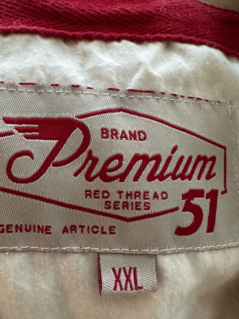 Premium NC Graphic Hoodie Sweater Cream with Red Trim #vintageinspired #y2k XXL - Picture 4 of 7